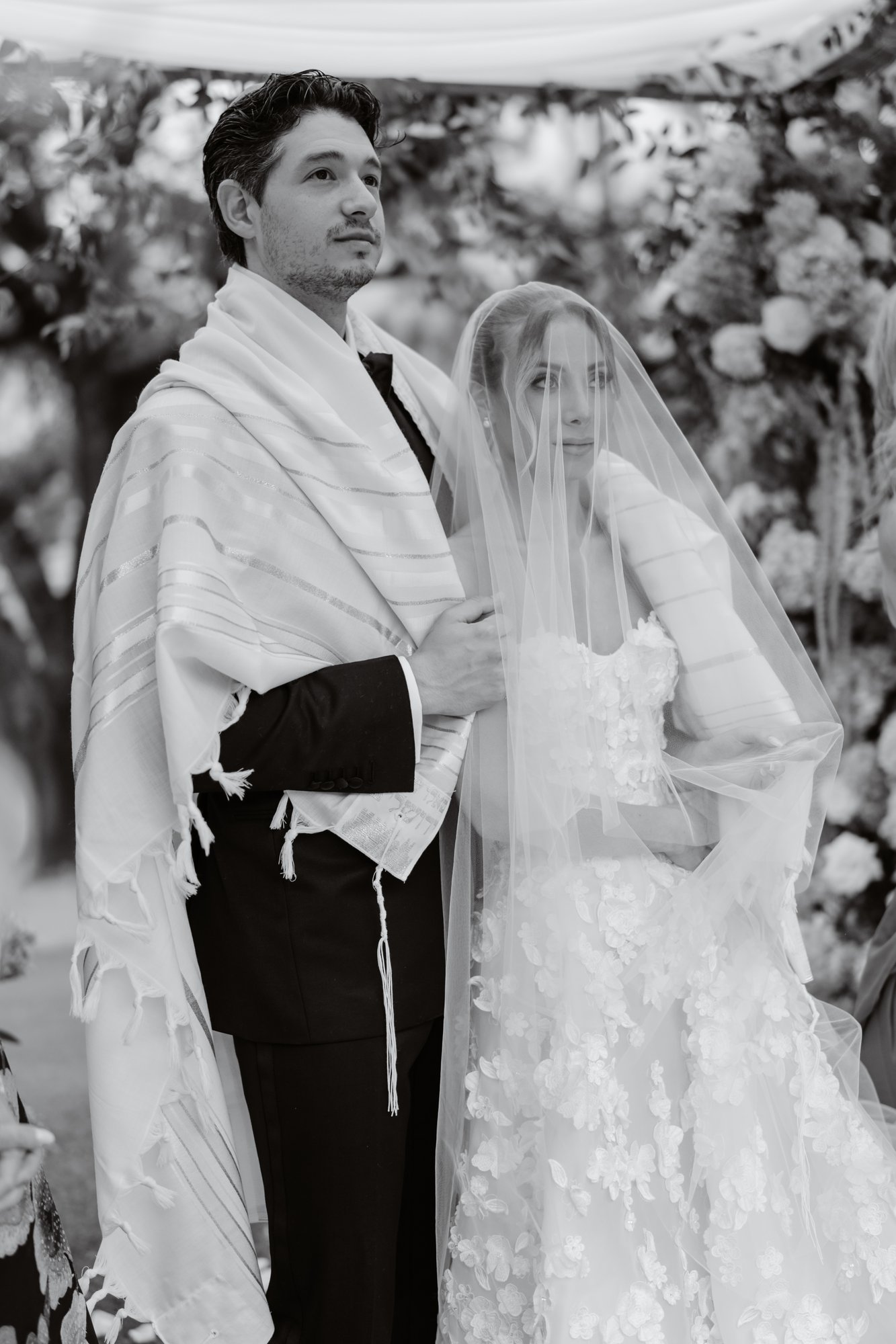 Paige and Jake beneath the chuppah