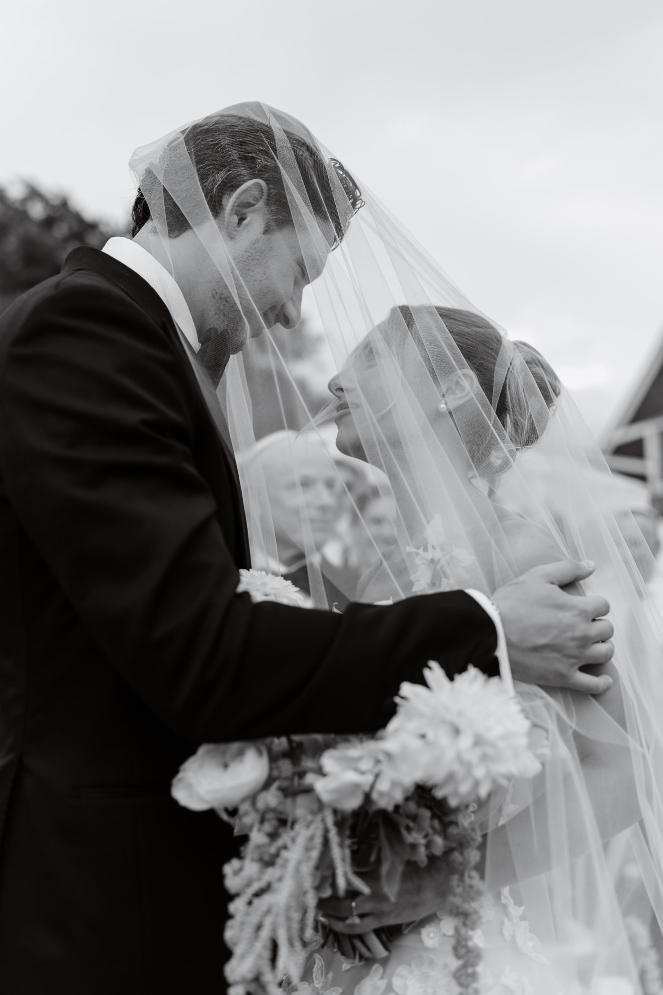 A moment together under the veil