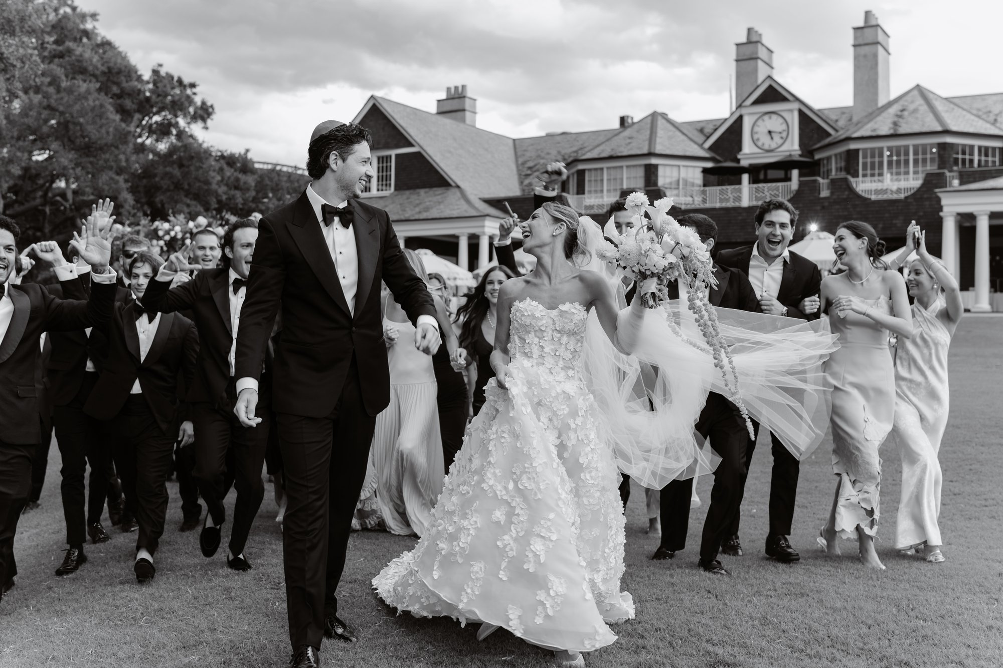 The recessional, past the clubhouse